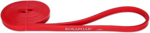 ROSAPOAR Red Latex Resistance Band for Workout and Powerlifting