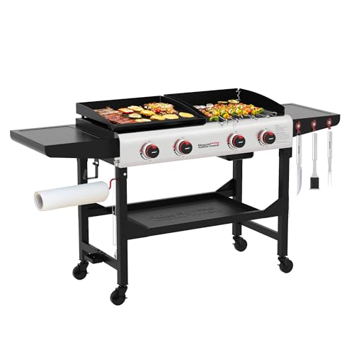 Royal Gourmet 4-Burner Portable Gas Grill and Griddle Combo