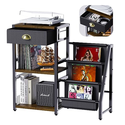 Runjuly 3-Tier Record Player Stand
