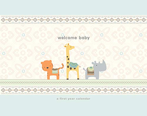 Safari Animals Baby's First Year Calendar Memory Book