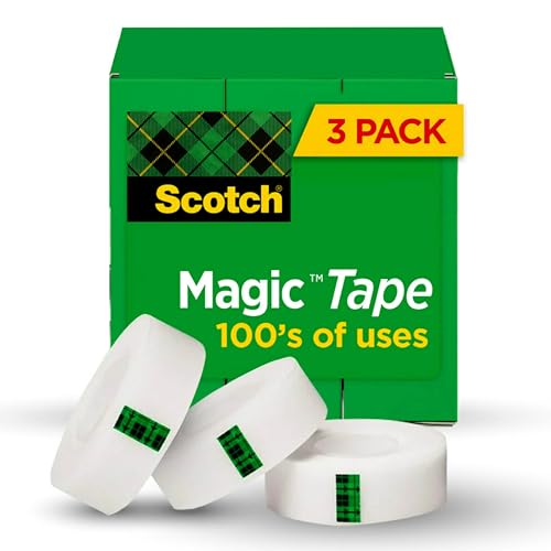 Scotch Magic Tape: Invisible Home & Office Supplies, 3 Rolls
