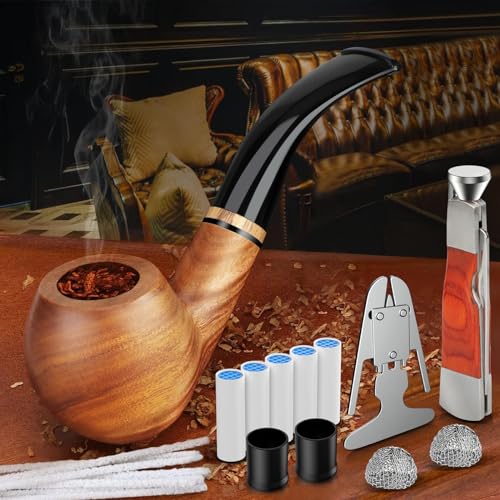 Scotte Tobacco Pipe: Handmade Wood Smoking Pipe Set