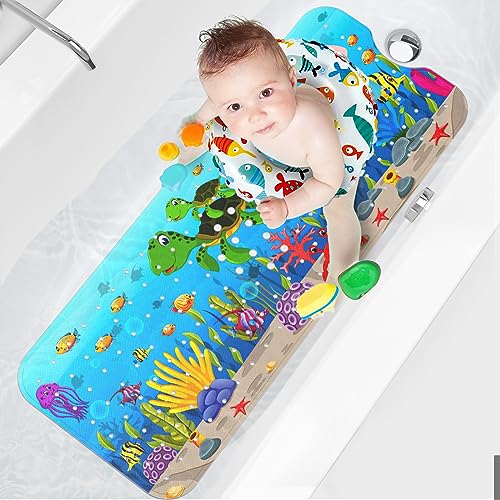 Sea Turtle Kids Bathtub Mat Non Slip