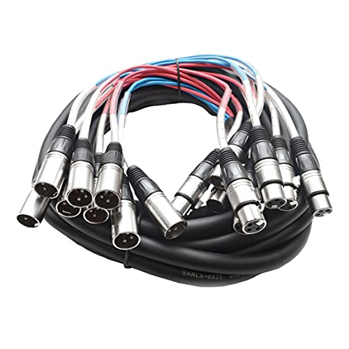 Seismic Audio 8 Channel XLR Snake Cables, Pro Audio, 25 Foot