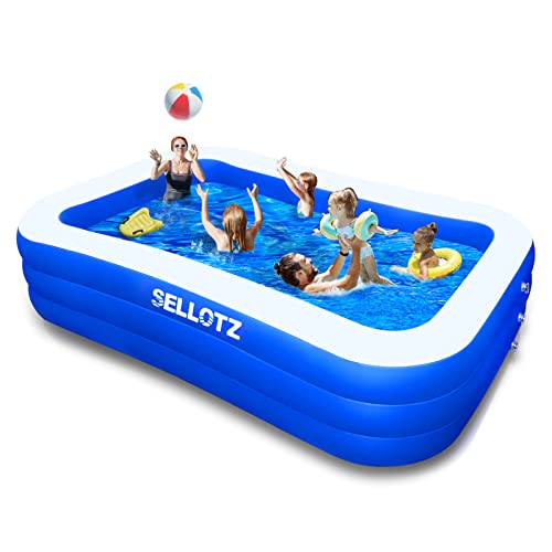 SELLOTZ Oversized Inflatable Swimming Pool for Family Fun