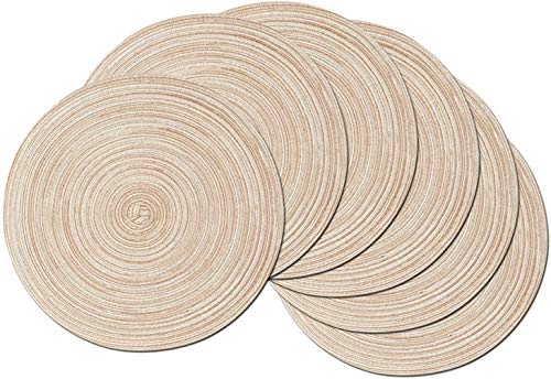 SHACOS Round Braided Table Mats Set