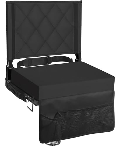 Sheenive Portable Folding Stadium Seats with Back Support for Sports Events