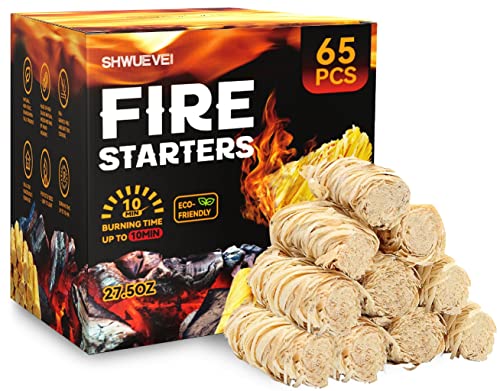 Shwuevei 65 pcs Natural Fire Starters