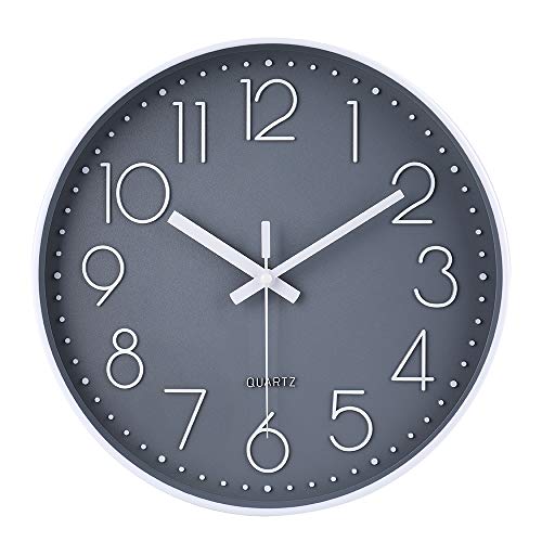 Silent Modern Wall Clock - Gray