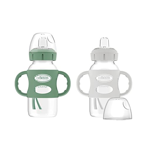 Sippy Spout Bottle with Silicone Handles, 2-Pack, 6m+