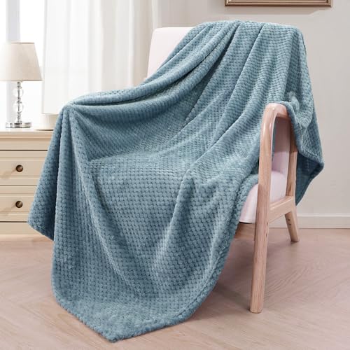 Slate Blue Fleece Blanket - Super Soft and Cozy 50x70 inches