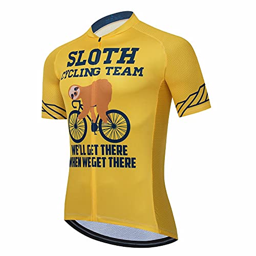 Sloth Yellow Funny Team Cycling Jersey