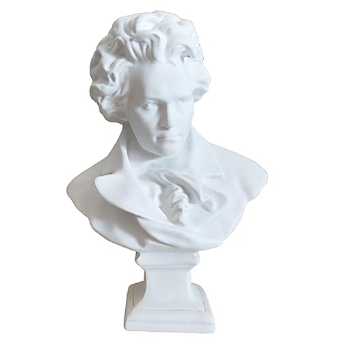  "Small White Resin Bust of Greek God Musician by Holibanna