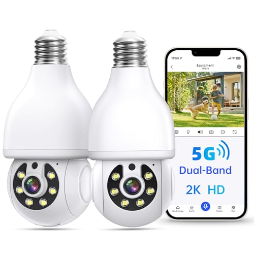 Smart Bulb Security Camera 2-Pack