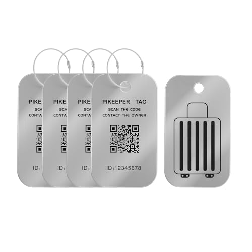 Smart QR Luggage Tags for Suitcases, 4 Pack