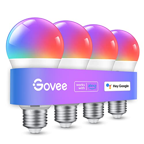 Smart WiFi & Bluetooth Color Changing Light Bulbs - 4 Pack