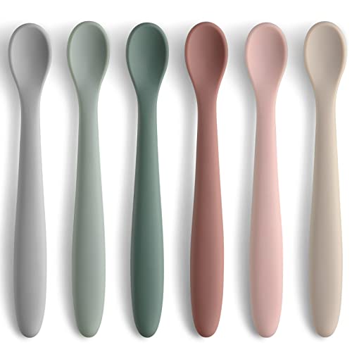 Soft-Tip Silicone Baby Feeding Spoons | 6-Piece Set