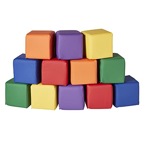 SoftZone Patchwork Toddler Building Blocks - 12-Piece Set