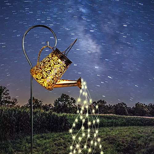Solar Watering Can Lights with Cascading Lights