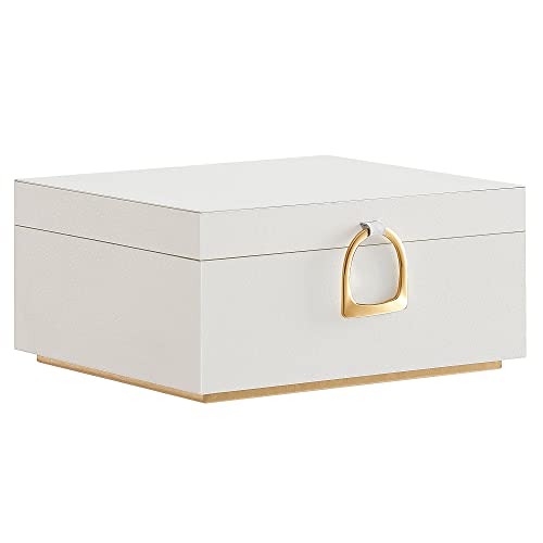 SONGMICS 2-Layer Jewelry Box with Removable Tray, White UJBC165W01