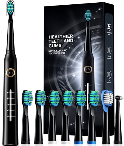 Sonic Toothbrush with 8 Brush Heads