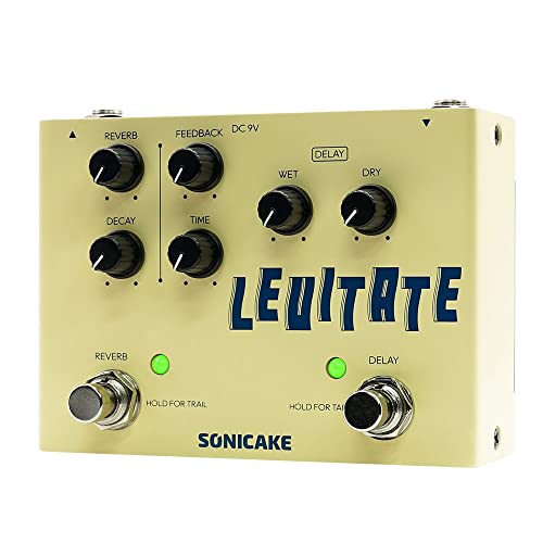 SONICAKE Delay Reverb 2 in 1 Guitar Effects Pedal Digital Levitate
