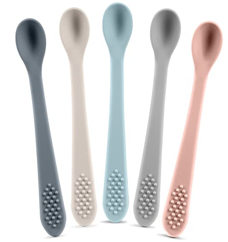 Sperric Silicone Baby Spoons - Gentle on Gums, BPA Free, Self Feeding Utensils