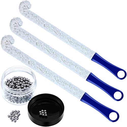 Stainless Steel Decanter Cleaning Set with Flexible Brush and Beads