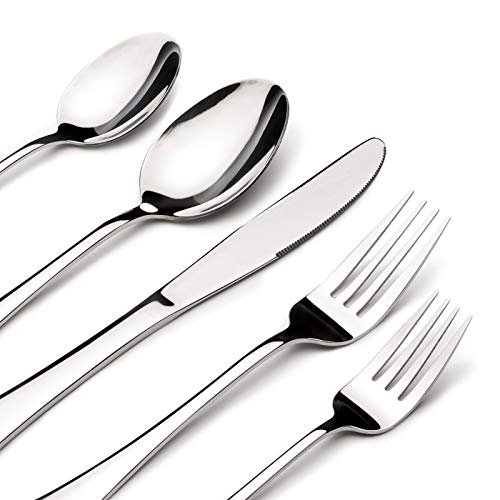 Stainless Steel Silverware Set for 8 - 40 Pieces, Dishwasher Safe