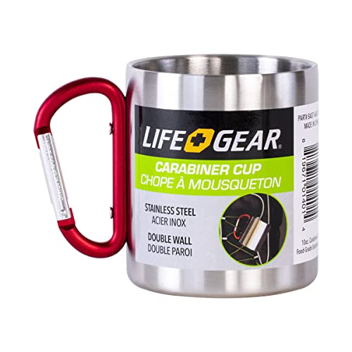Stainless Steel Travel Mug with Carabiner Handle