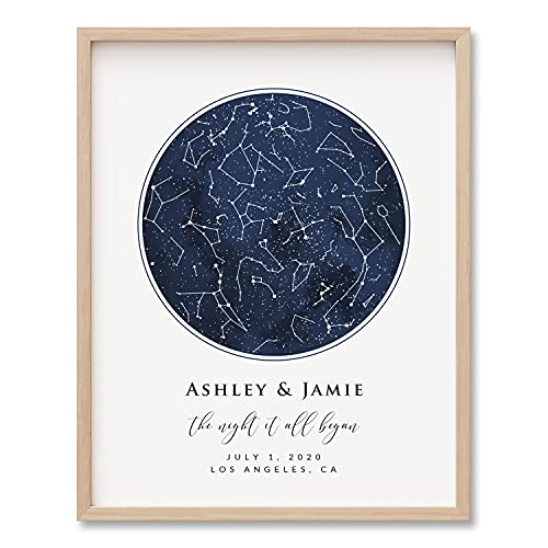 Starry Sky Map Print: Zodiac Constellation Wall Art