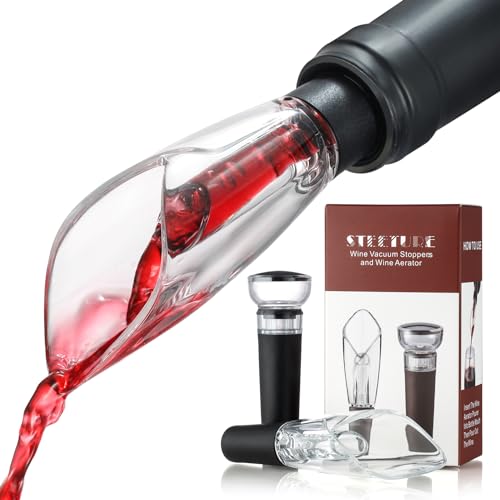 STEETURE Wine Aerator and Stopper Combo