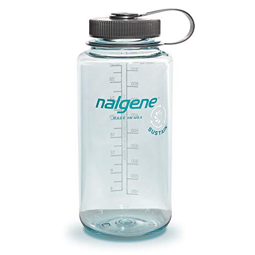 Sustainable 32oz Nalgene Tritan Water Bottle, Wide Mouth, Seafoam