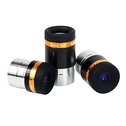 SVBONY 1.25" Telescope Eyepieces Kit: 4mm, 10mm, 23mm Wide Angle