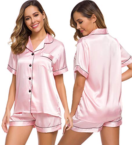 SWOMOG Women's Silk Pajamas