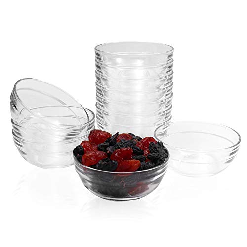SZUAH 3.5 Inch Small Glass Bowls 12 Pack