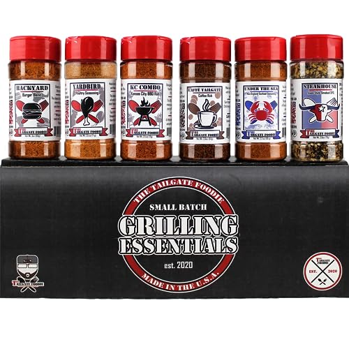 Tailgate Foodie 8pc Grill & Seasoning Gift Set for Perfect BBQ