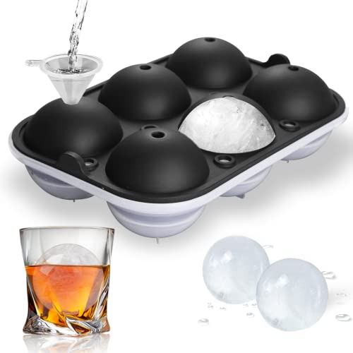TINANA 2.5 Inch Ice Sphere Tray with Lids & Funnel