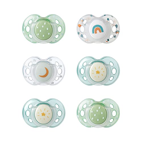 Tommee Tippee Night Time Pacifiers, 18-36 months, Pack of 6