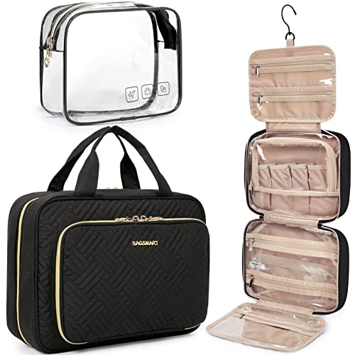 Travel Makeup Organizer with TSA Approved Transparent Cosmetic Bag