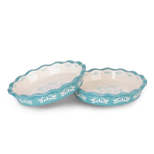 Turquoise Ceramic Pie Dish Set