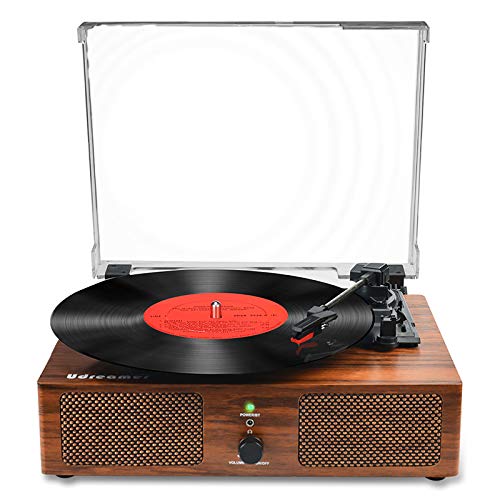 Udreamer Wireless Vintage Turntable with Built-in Speakers