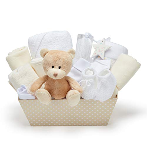 Unisex Newborn Gift Set - Neutral Baby Shower Basket