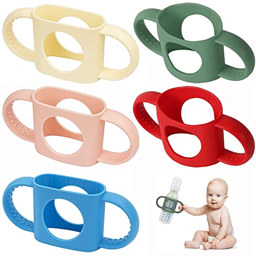 Universal Fit Baby Bottle Handles - Easy Grip, BPA-Free Silicone - 5 Pack