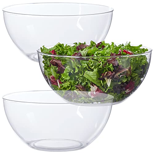 US Acrylic 10-inch Clear Plastic Serving Bowls Set