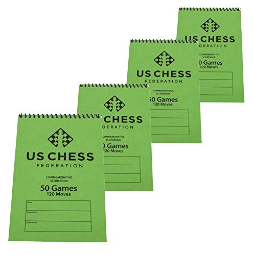 USCF Spiral Chess Scorebook (4 Pack)