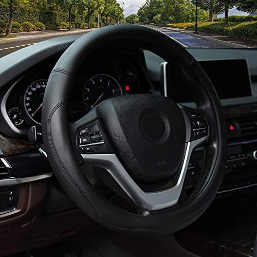 Valleycomfy Leather Steering Wheel Cover