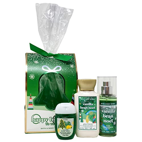 Vanilla Bean Noel Holiday Mini Gift Set - Fragrance Mist, Body Lotion, Hand Gel