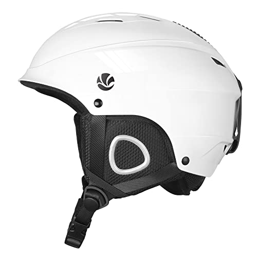 VANRORA Ski Helmet, Snowboard Helmet - Glossy White, S