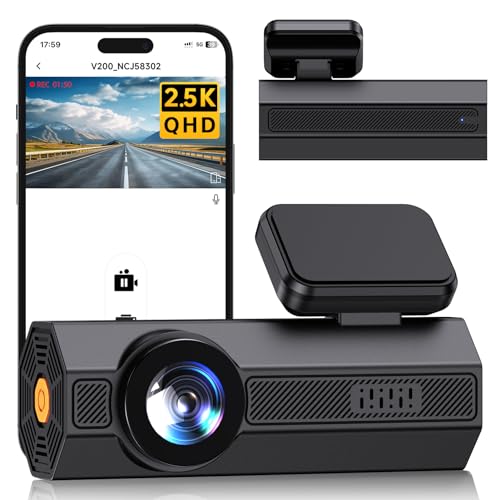 VEEMENT Mini Dash Cam 2.5K: Smart Car Recorder with Night Vision
